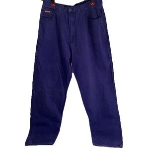 Vintage 90s Paco Denim Jeans 36x32 Purple Urban Hip Hop Streetwear